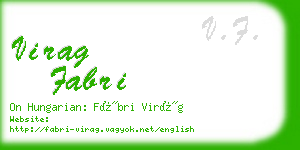 virag fabri business card